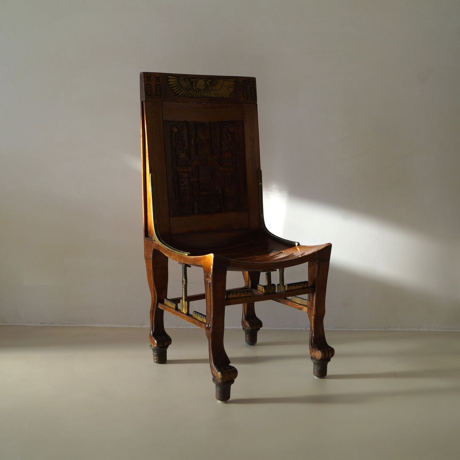 Vintage Egyptian Revival chair,  1950s - 1960s