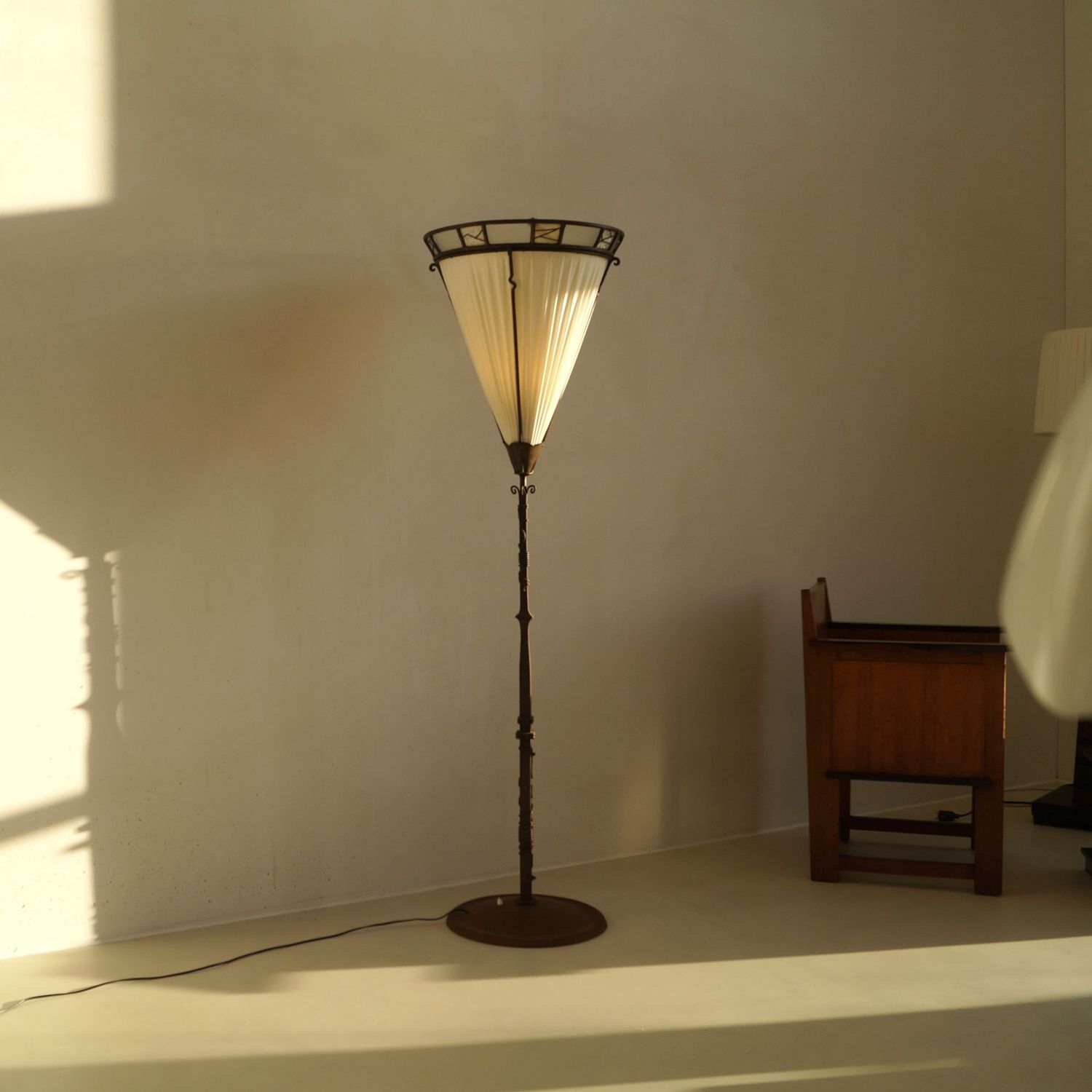 Dutch Art Deco Amsterdam School floor lamp by Karl Gellings, 1930s