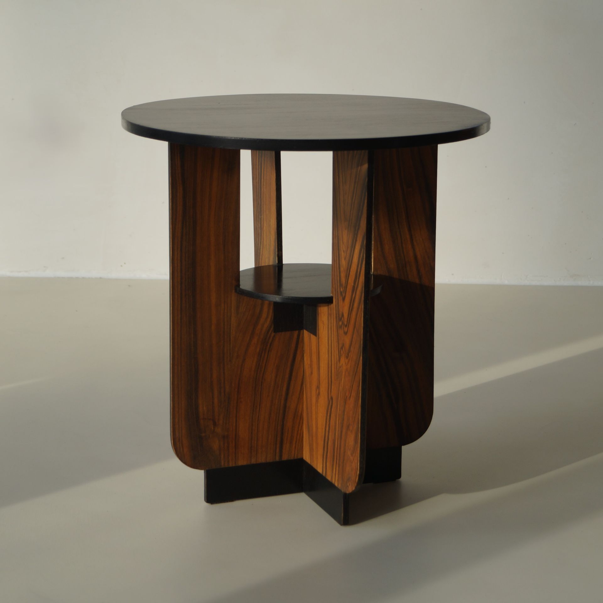 Dutch Art Deco two tier modernist side table, 1920s
