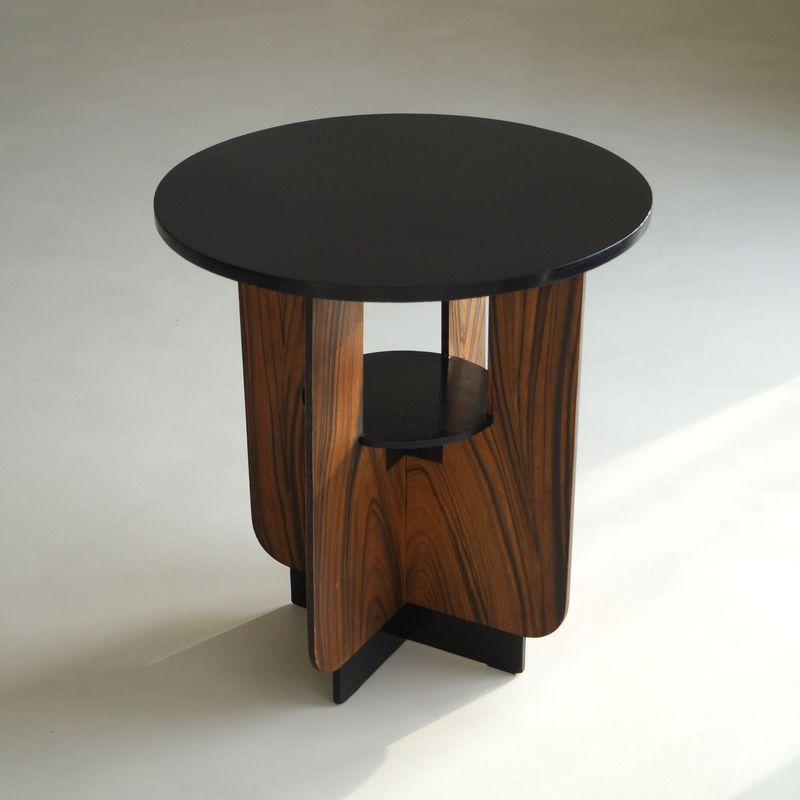 Dutch Art Deco two tier modernist side table, 1920s
