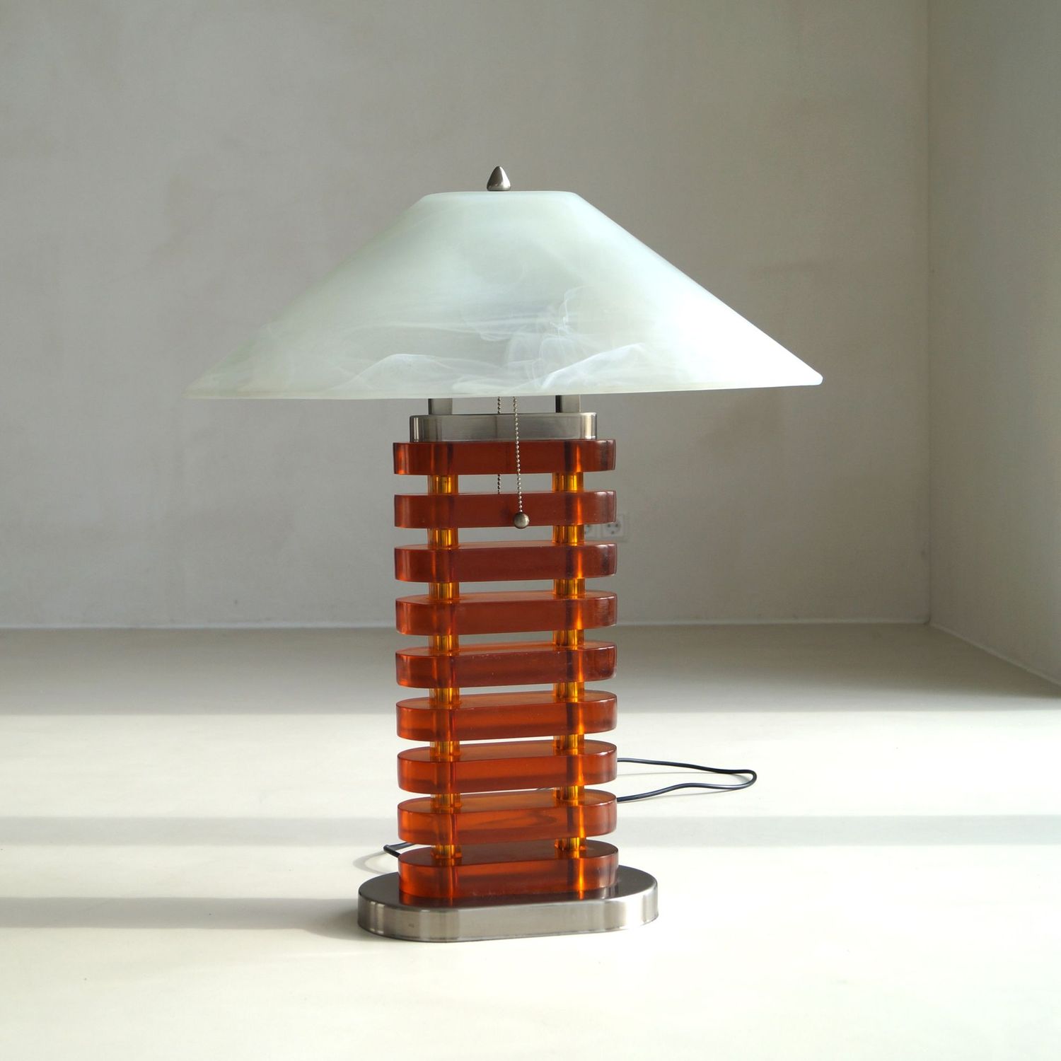 Postmodern design stacked lucite lamp  by Lumi, 1980s -1990s