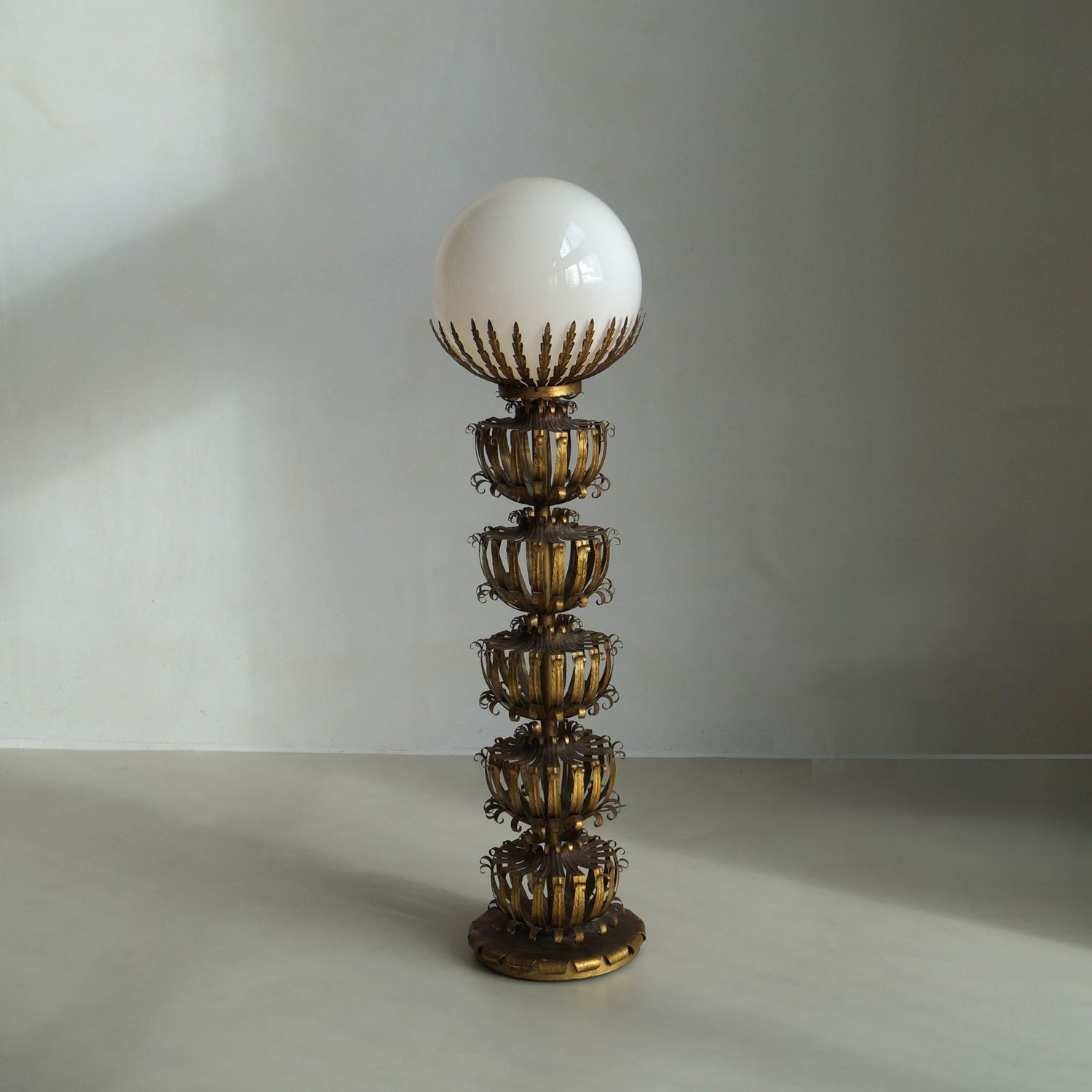 Large Globe floorlamp for Maison Jansen, 1960s