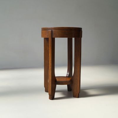 Dutch Art Deco small side table or plant pedestal, 1920s