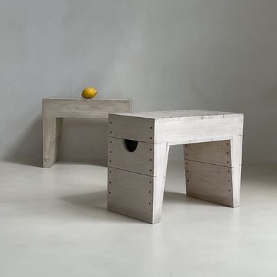 Two Bossche School benches by architect Fons Vermeulen, 1960s