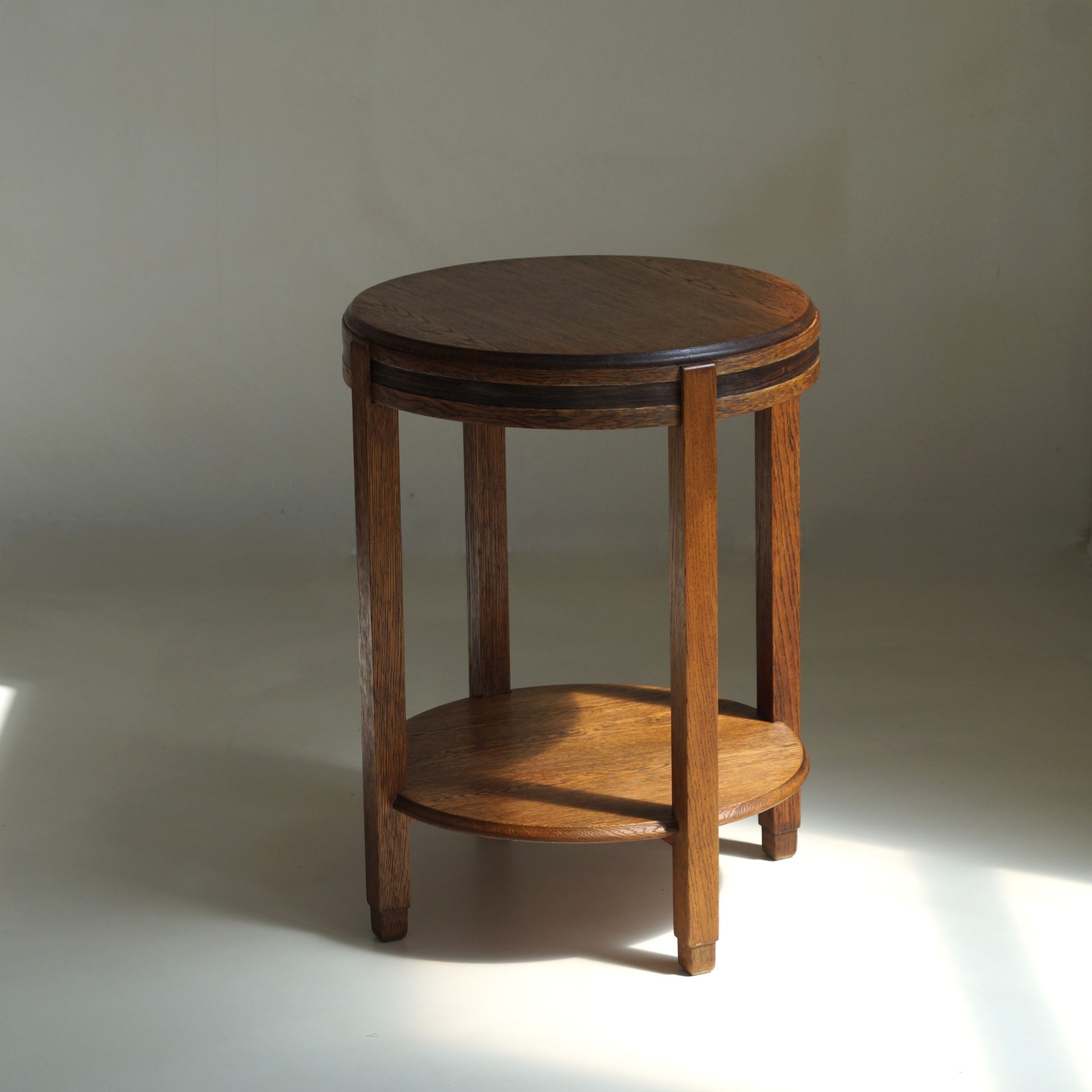 Dutch Art Deco The Hague School side table in oak and macassar, 1920s