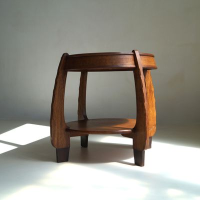 Rare Amsterdam School Art Deco side table by N.V. Hero de Groot, 1920s Rare Amsterdam School Art Deco side table by N.V. Hero de Groot, 1920s