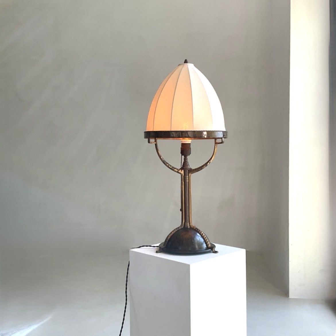Dutch Amsterdam School table lamp by Winkelman & Van der Bijl, 1920s