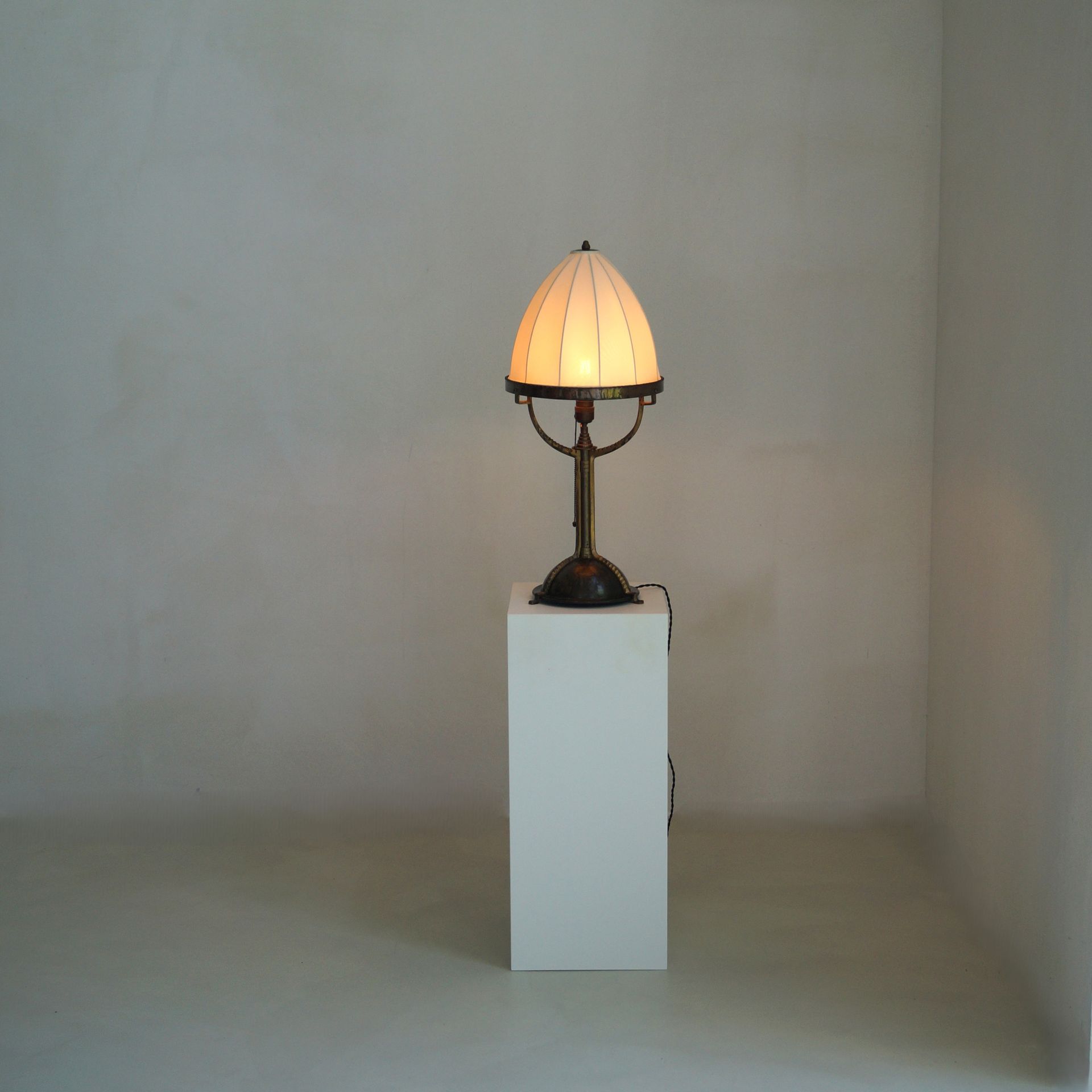 Dutch Amsterdam School table lamp by Winkelman & Van der Bijl, 1920s