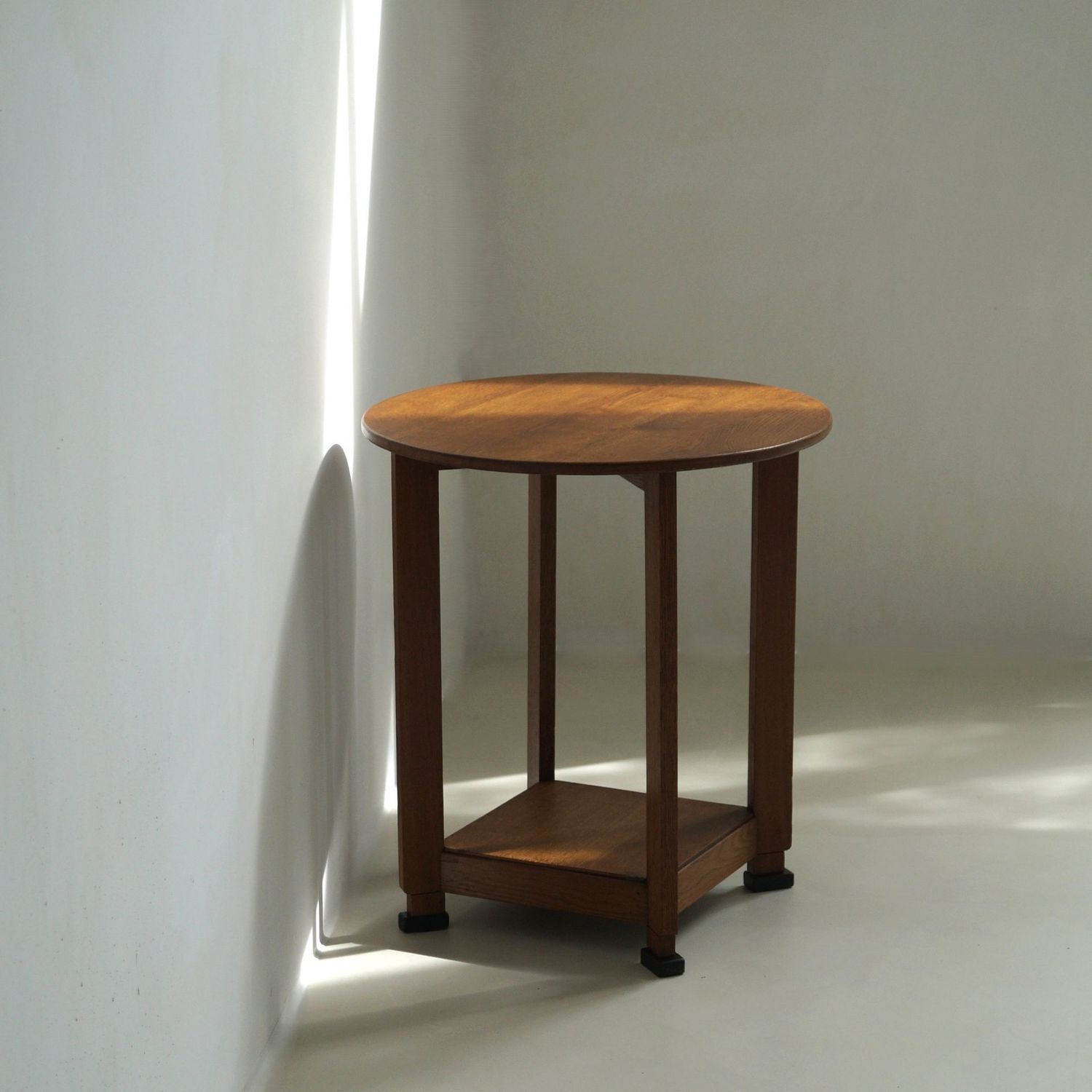 Dutch Art Deco Modernist Table with black block feet, 1920s