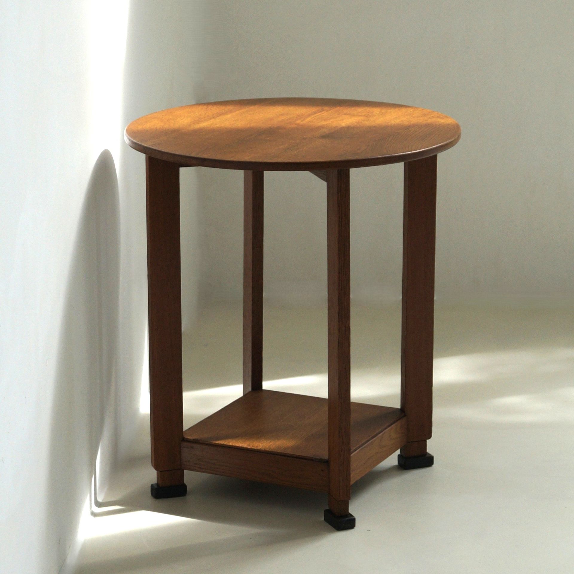 Dutch Art Deco Modernist Table with black block feet, 1920s