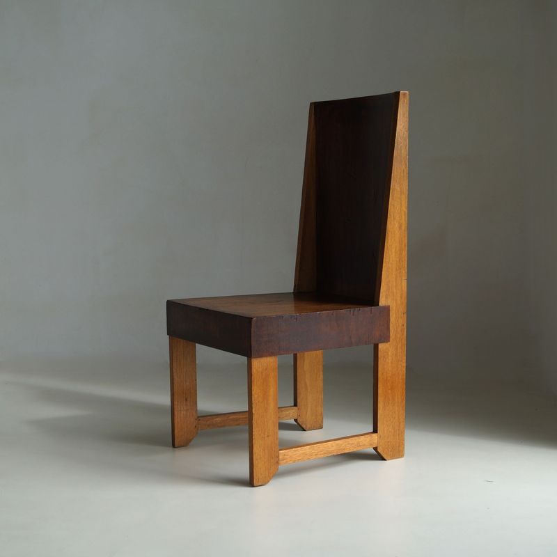 Dutch Art Deco Modernist The Hague School side chair, 1920s