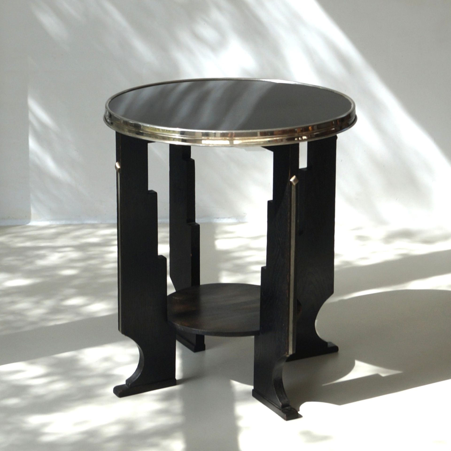 Dutch Art Deco  Amsterdam School accent table with a stepped design, 1930s