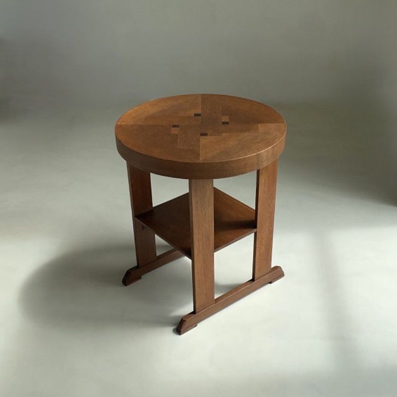 Dutch Modernist Side Table in oak attr. to P.E.L. Izeren, 1920s
