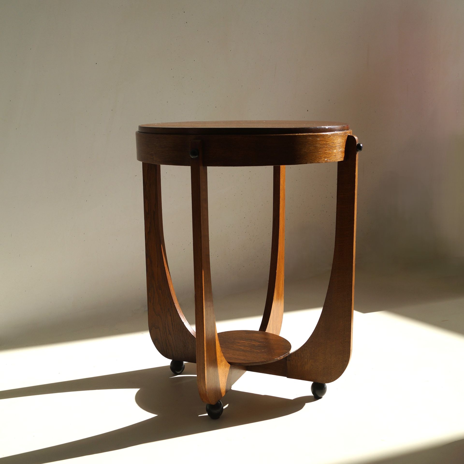 Amsterdam School Side Table by Genneper Molen - stamped, 1920s