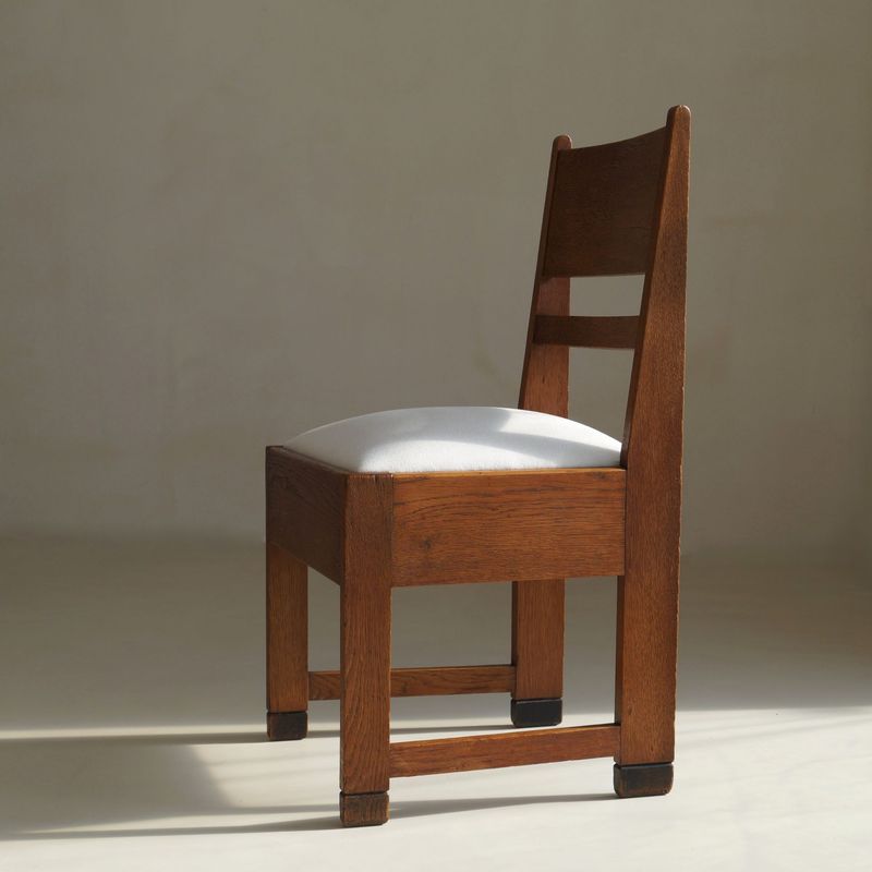 Rare Dutch Art Deco side chair by Bas van Pelt, 1920s