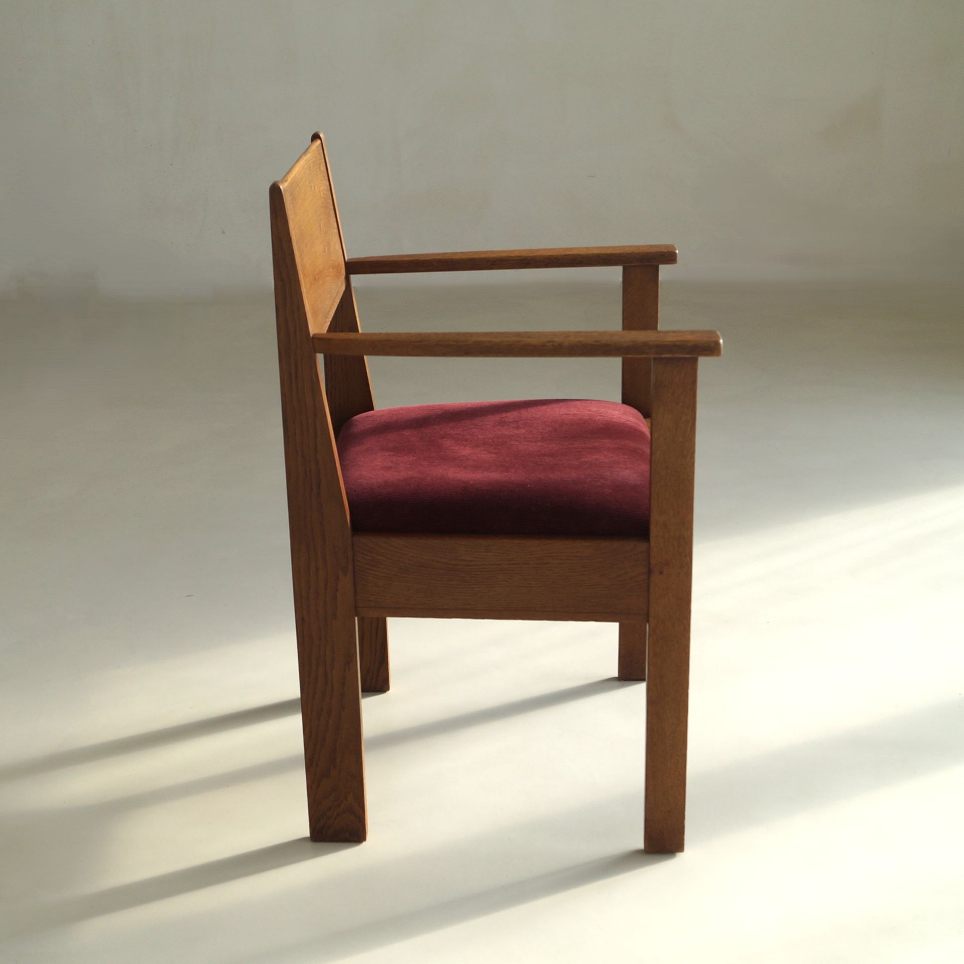 L.O.V. Oosterbeek rationalist armchair or desk chair, Dutch Art Deco, 1920s