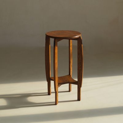 Dutch Art Deco Amsterdam School pedestal table, 1920s