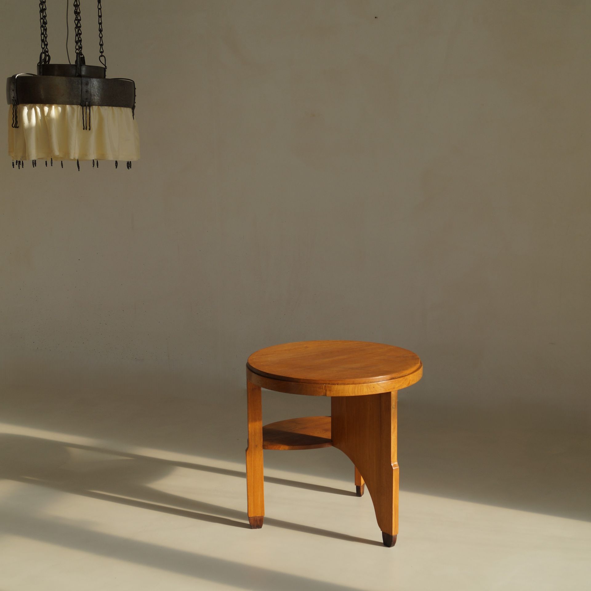 Dutch Art Deco asymmetric side table, Amsterdam School, circa 1925