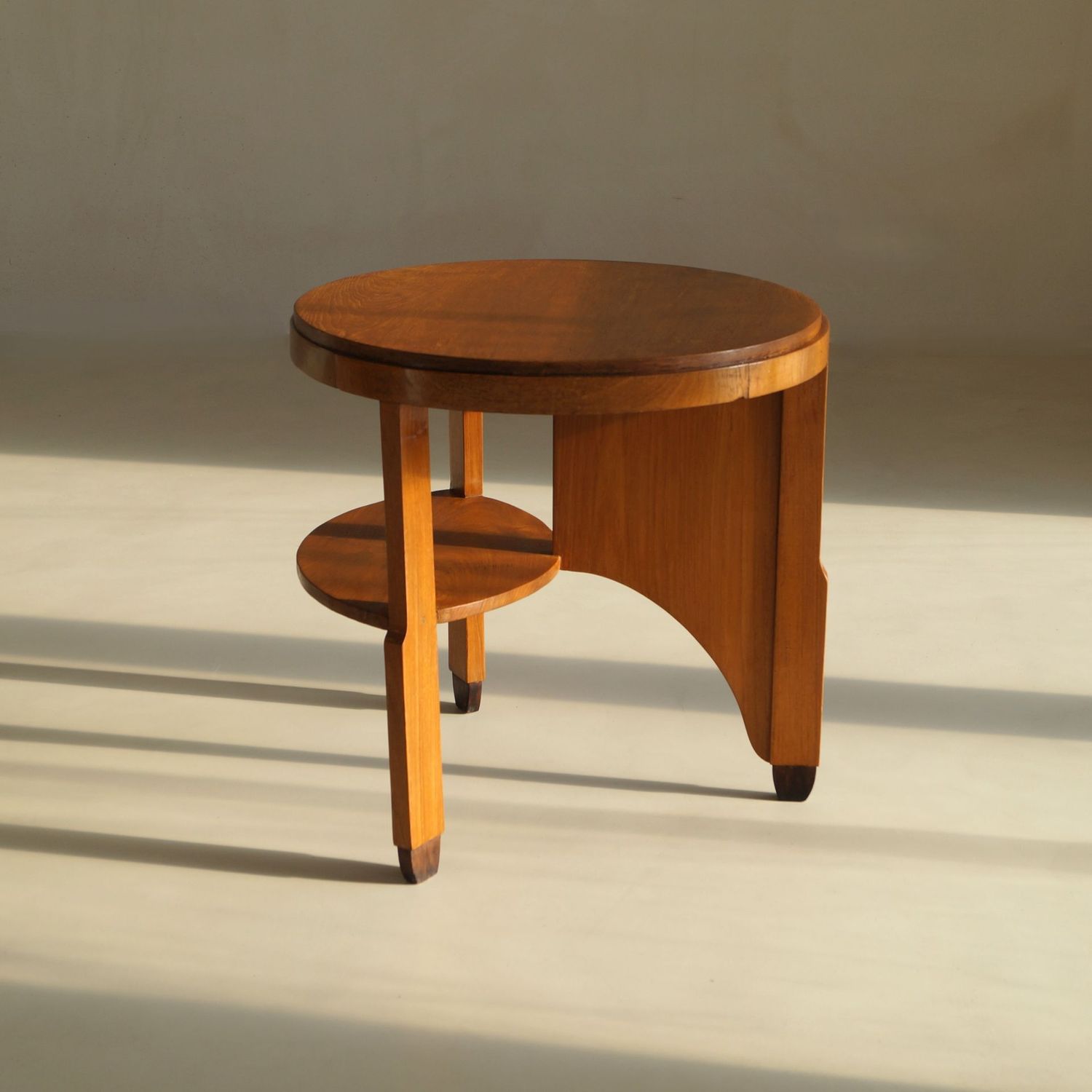 Dutch Art Deco asymmetric side table, Amsterdam School, circa 1925