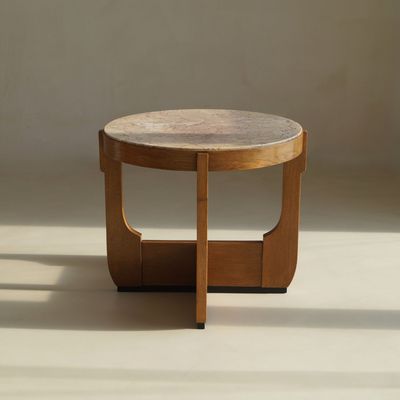 Dutch Art Deco The Hague School coffee table with marble top, 1920s