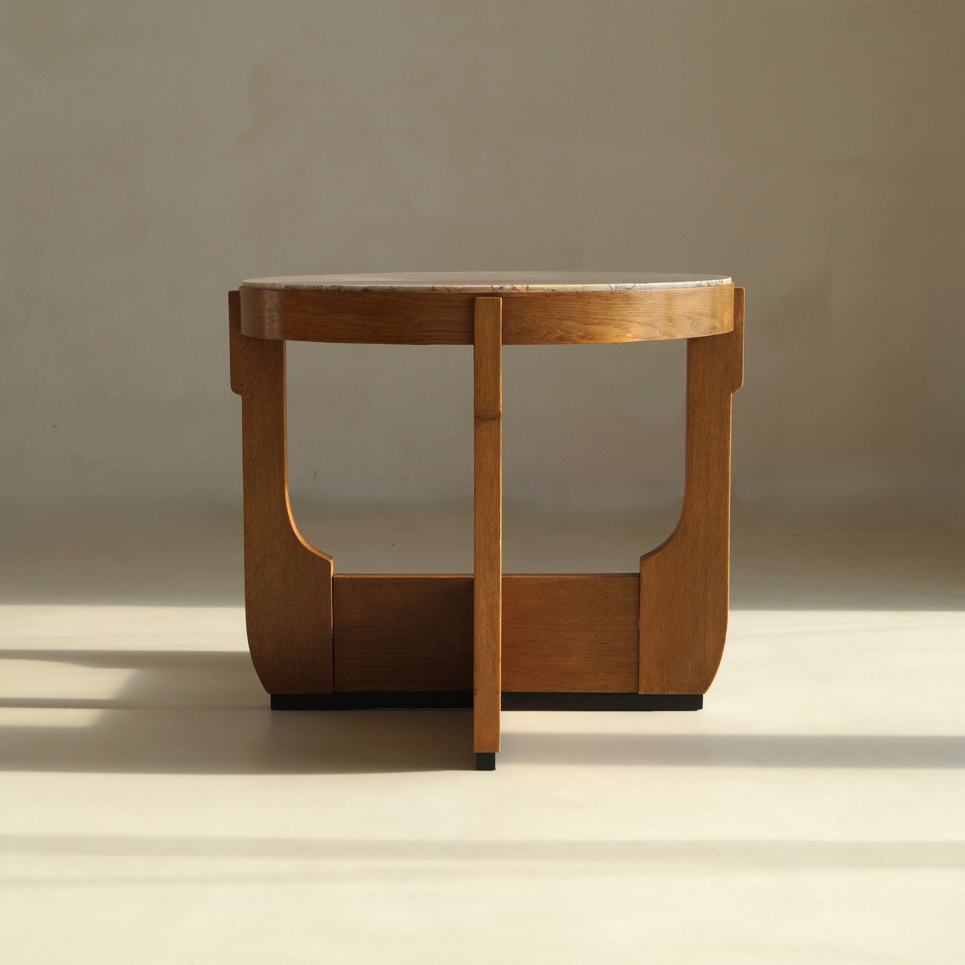 Dutch Art Deco The Hague School coffee table with marble top, 1920s