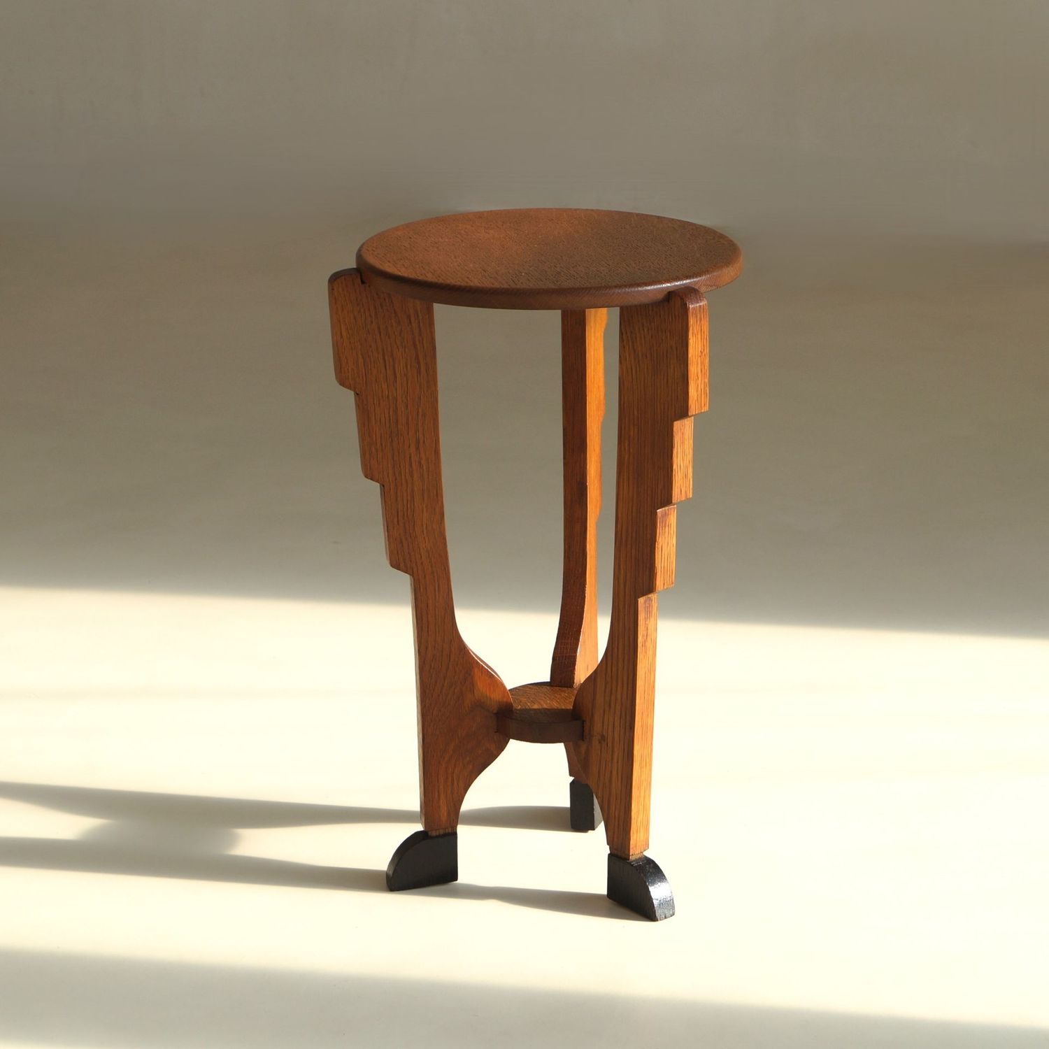Small Dutch Art Deco Amsterdam School accent table, 1920s