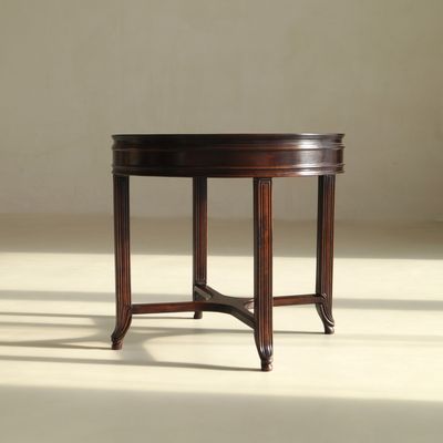 Organically Shaped Dutch Art Deco Amsterdam School Side Table, 1920s