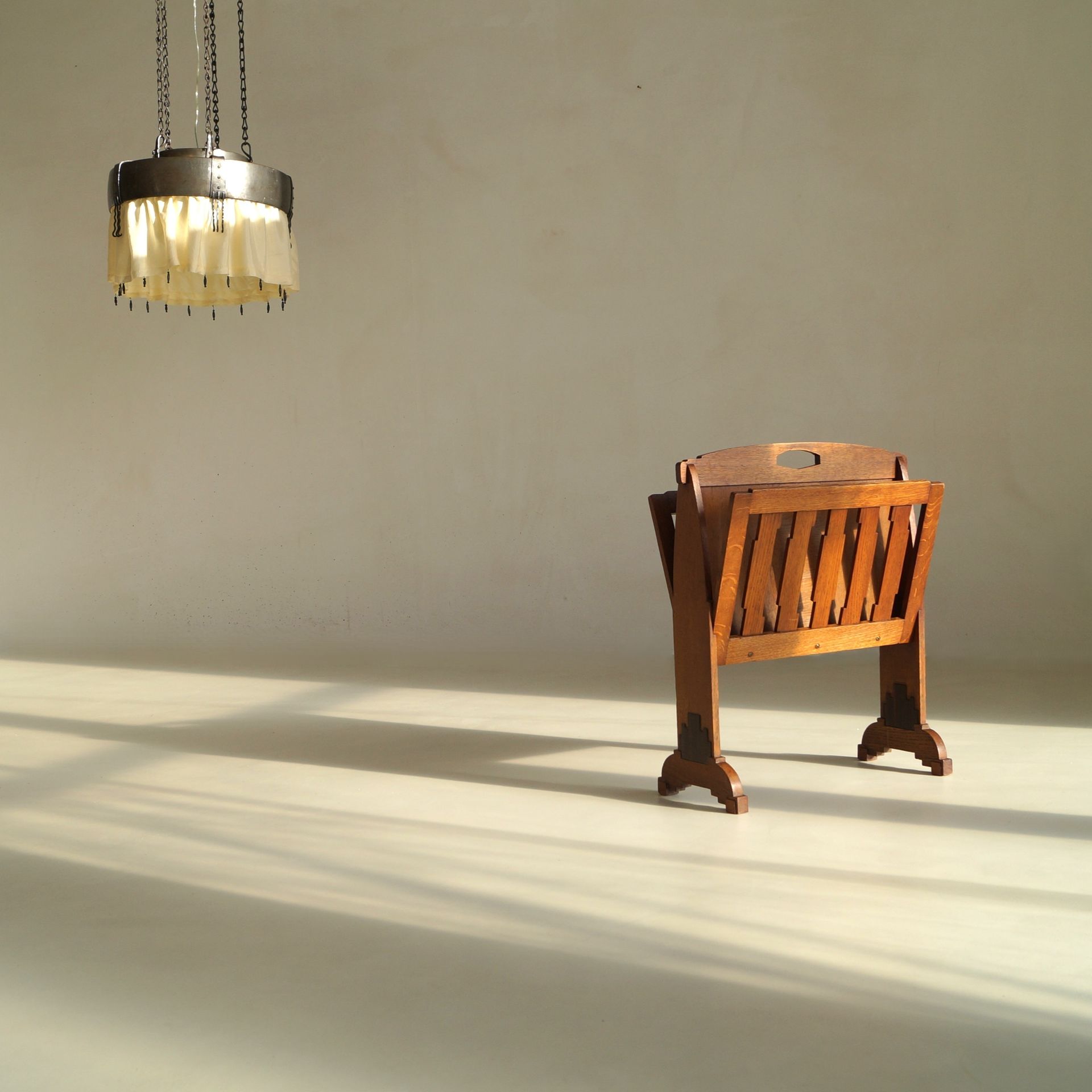 Dutch Art Deco Amsterdam School Magazine Rack, 1920s