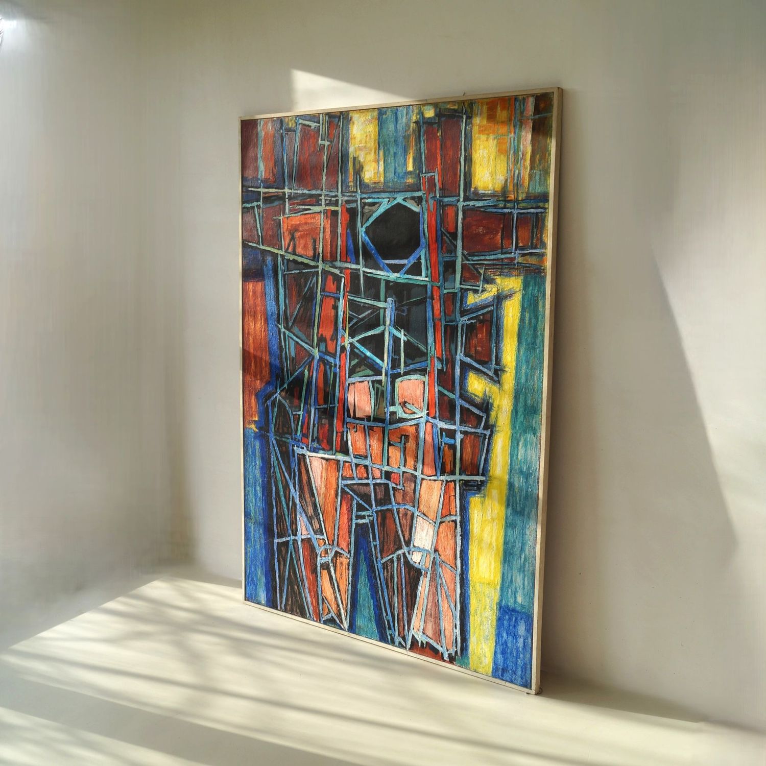 Large oil on canvas ''Staande Vrouw'' (Standing Woman) by Jan Spronk, 1962