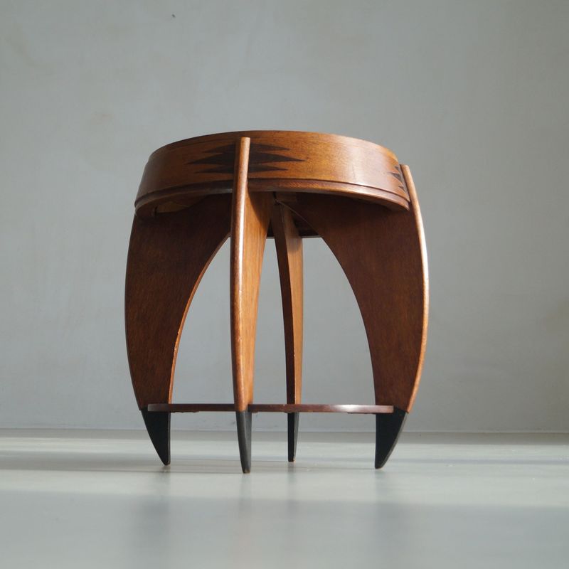 Dutch Art Deco Amsterdam School Side Table nr.301  by P.E.L. Izeren, 1920s