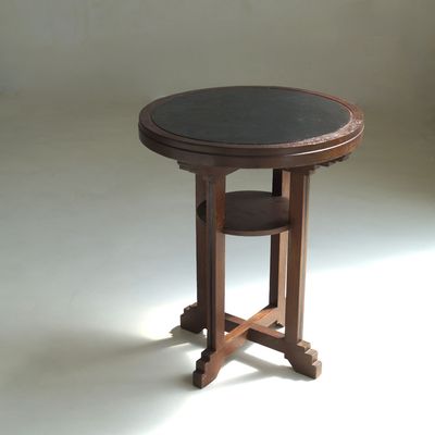 Dutch Art Deco Amsterdam School sculptural side and accent table, 1920s Dutch Art Deco Amsterdam School sculptural side and accent table, 1920s
