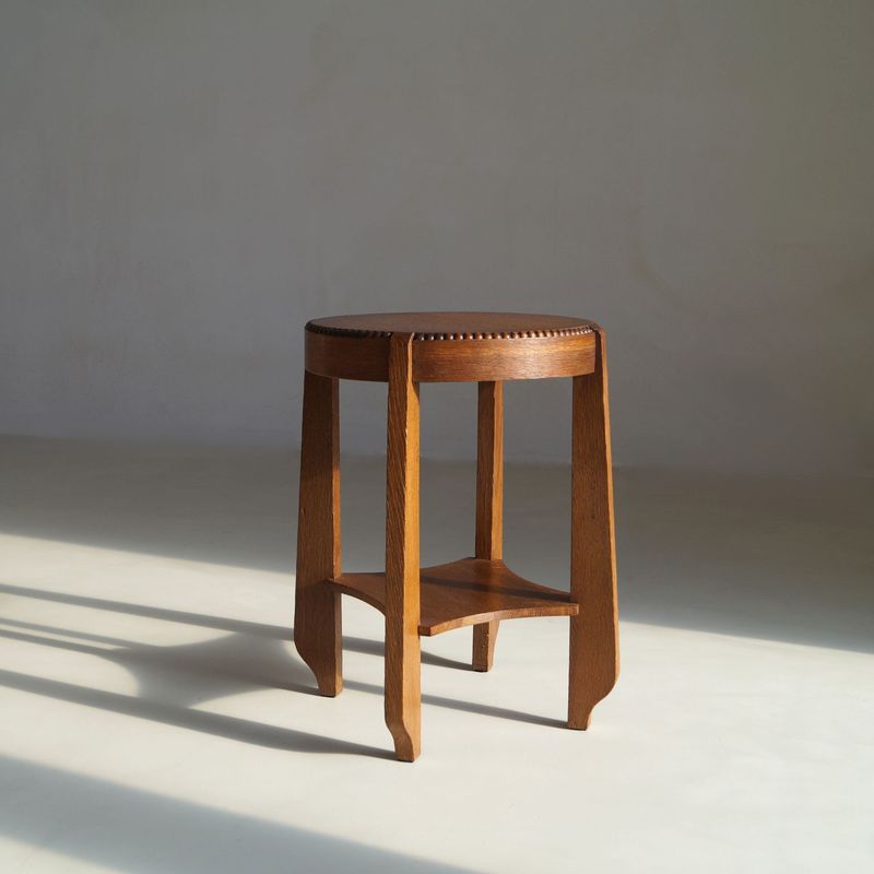 Dutch Art Deco Amsterdam School / Arts & Crafts side table, 1920s