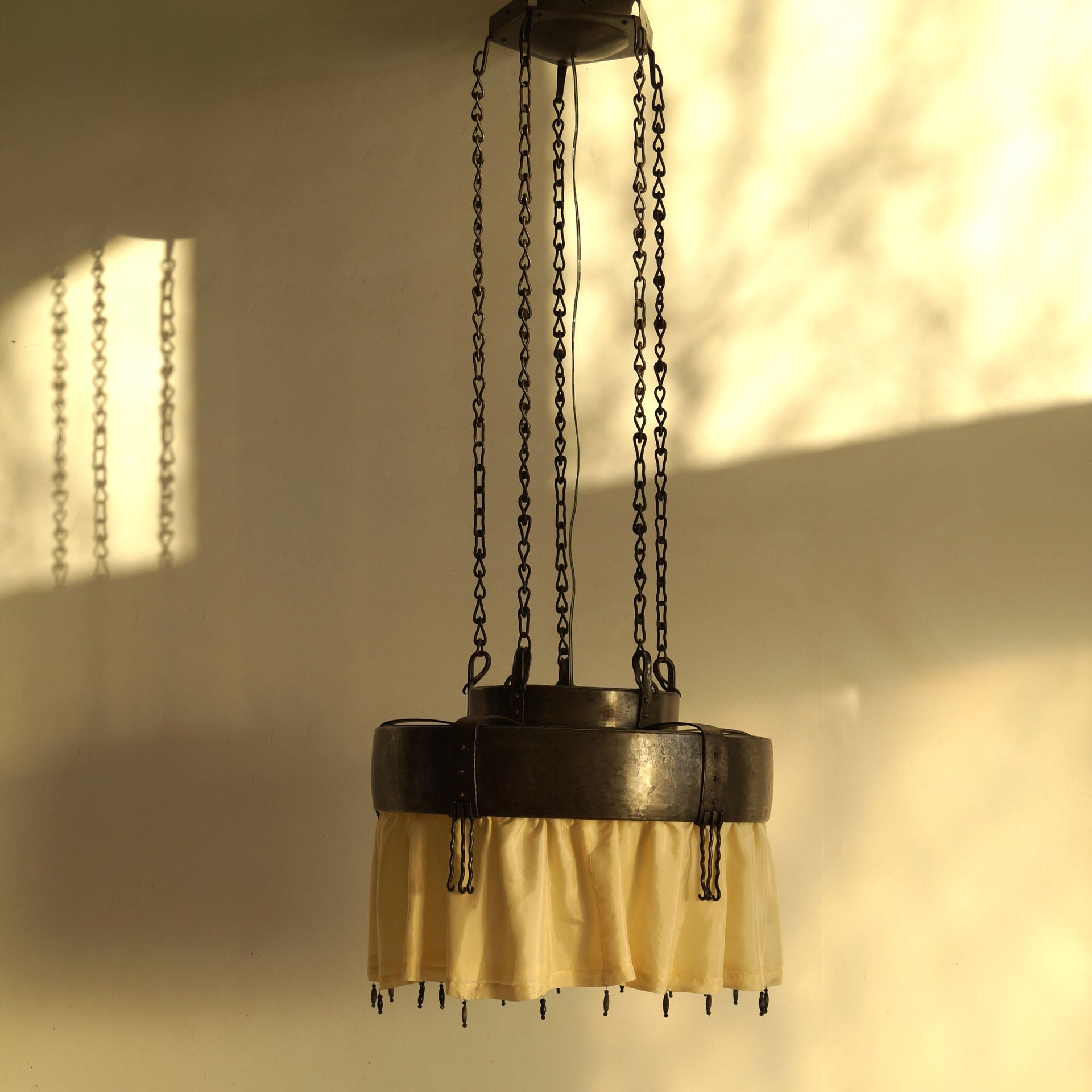 Dutch Art Deco Amsterdam School Chandelier by Winkelman & van der Bijl, c. 1925