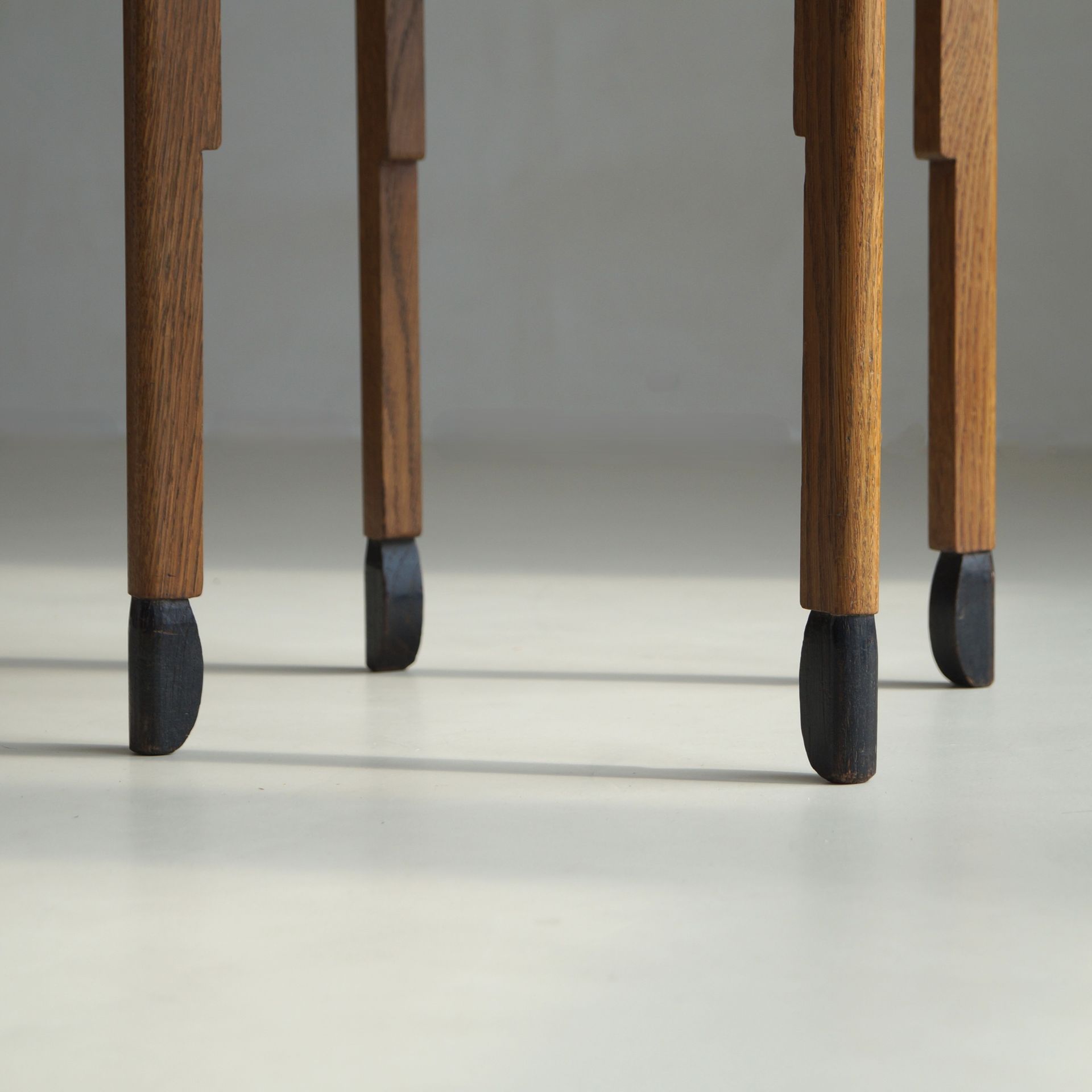 On hold: Dutch Art Deco Amsterdam School accent table with an elegant stance, 1920s