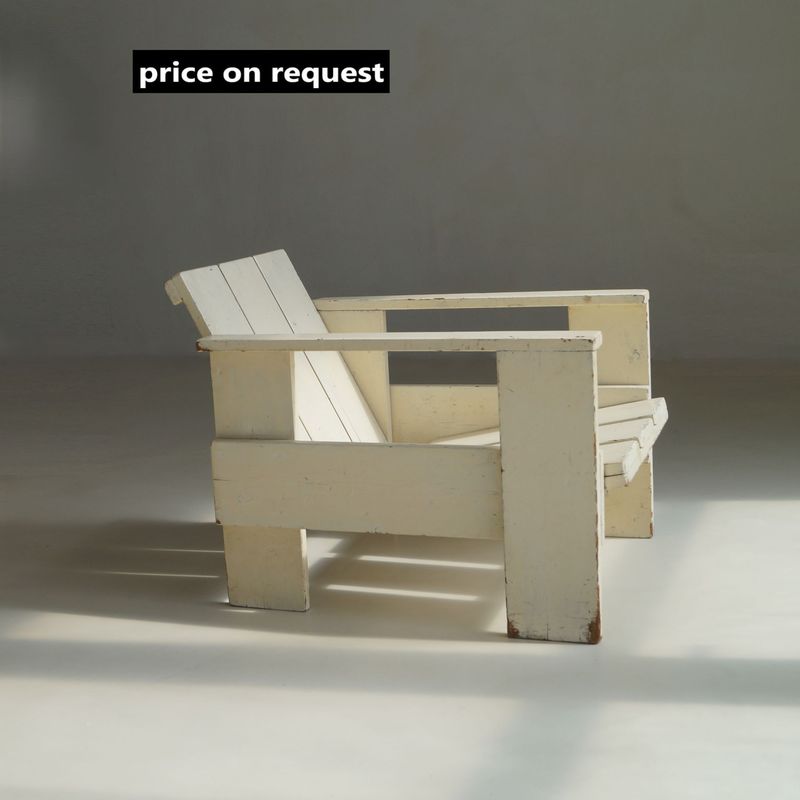 Early painted Gerrit Rietveld crate chair by van de Groenekan, Netherlands