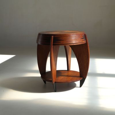 On Hold: Dutch Art Deco Amsterdam School Side Table nr.301 by P.E.L. Izeren, 1920s On Hold: Dutch Art Deco Amsterdam School Side Table nr.301 by P.E.L. Izeren, 1920s