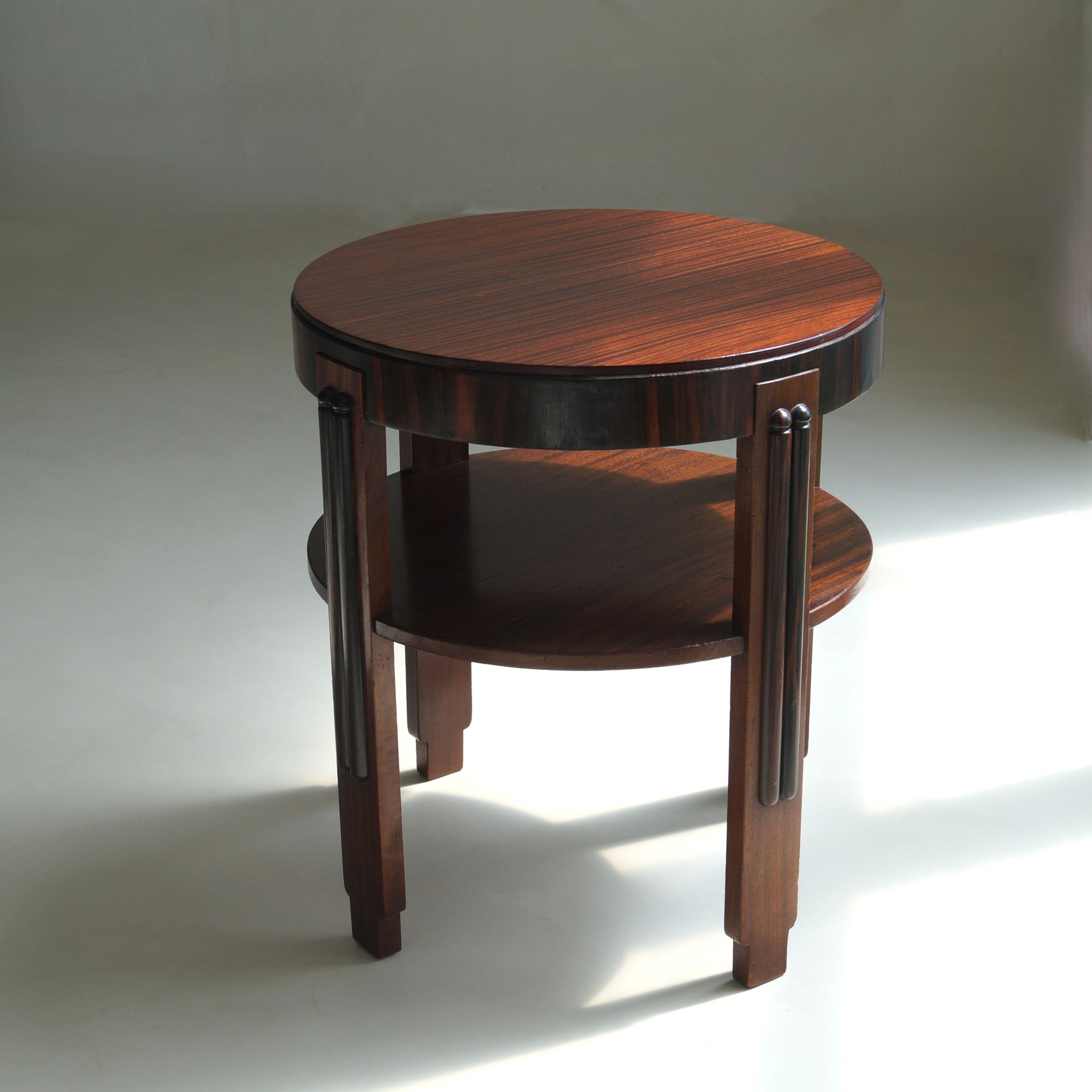 Dutch Art Deco Amsterdam School Side in mahogany and macassar ebony, 1920s