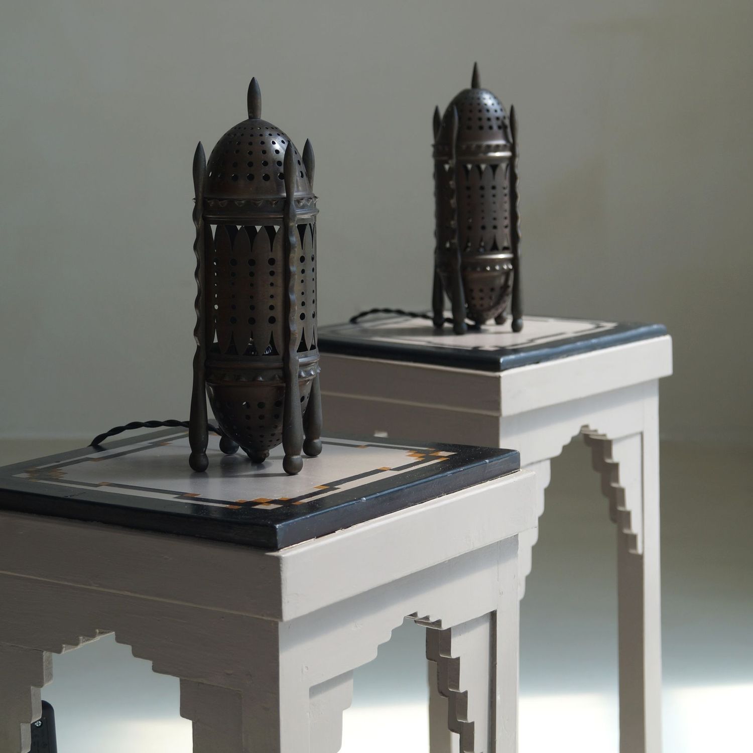 Dutch Art Deco Amsterdam School table lamps by Winkelman & van der Bijl, 1920s