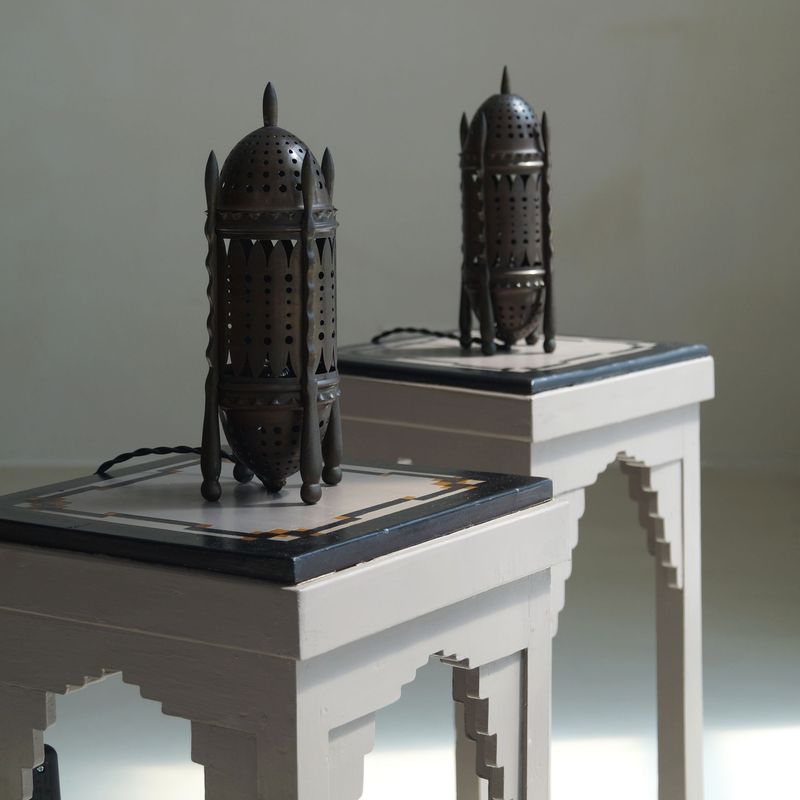 Dutch Art Deco Amsterdam School table lamps by Winkelman & van der Bijl, 1920s