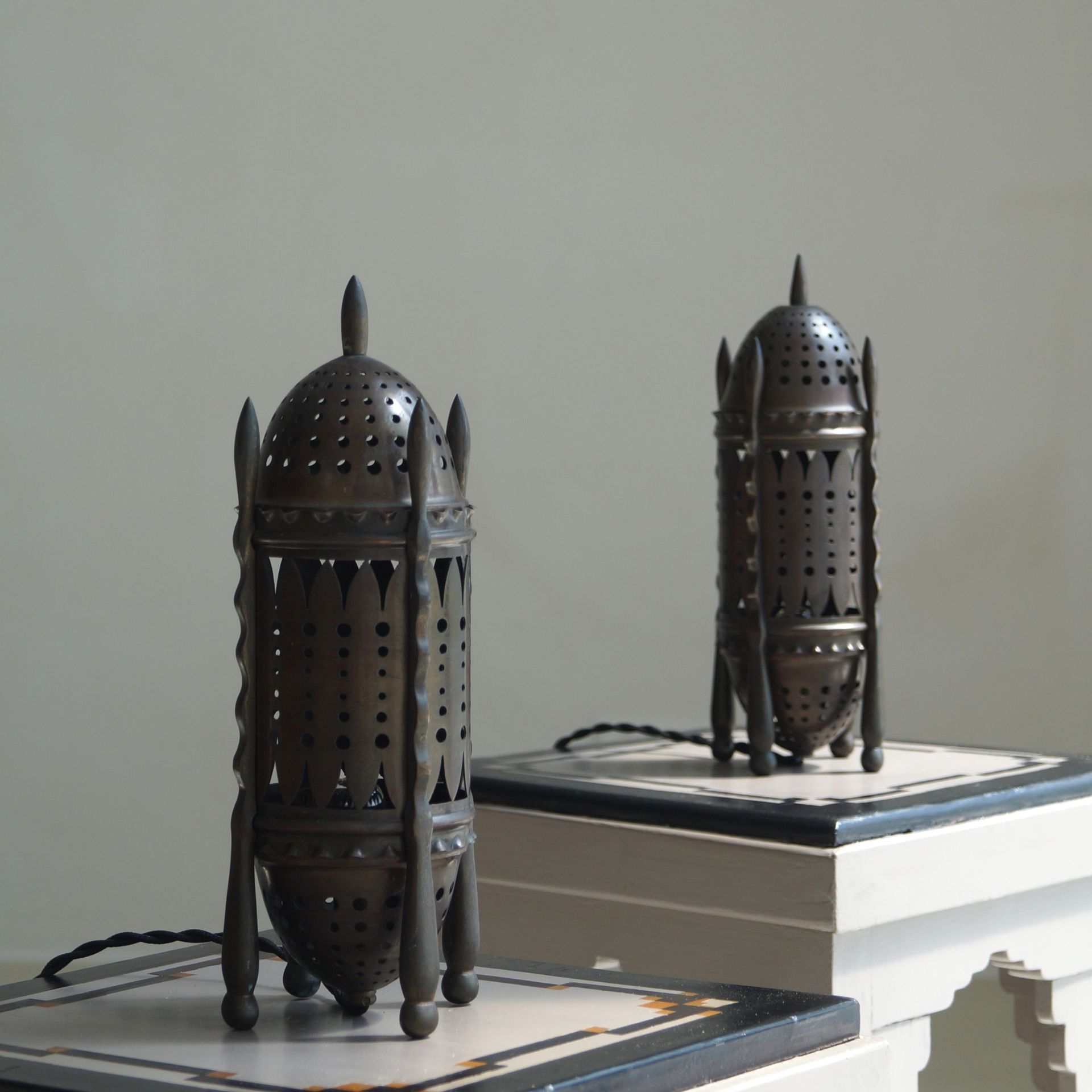 Dutch Art Deco Amsterdam School table lamps by Winkelman & van der Bijl, 1920s