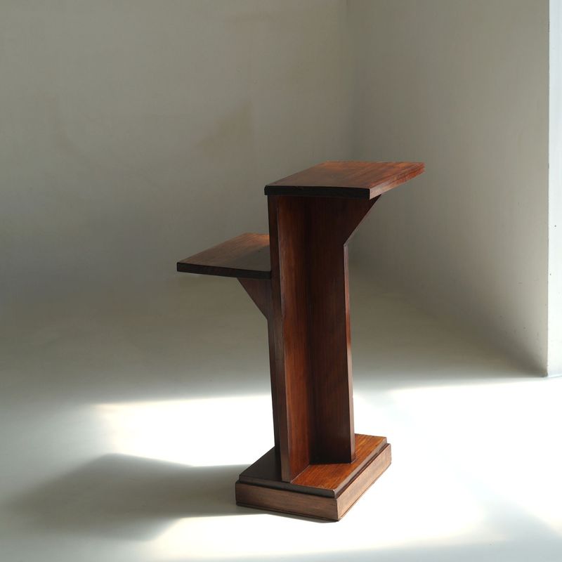Dutch Art Deco Asymmetrical Pedestal, 1920s