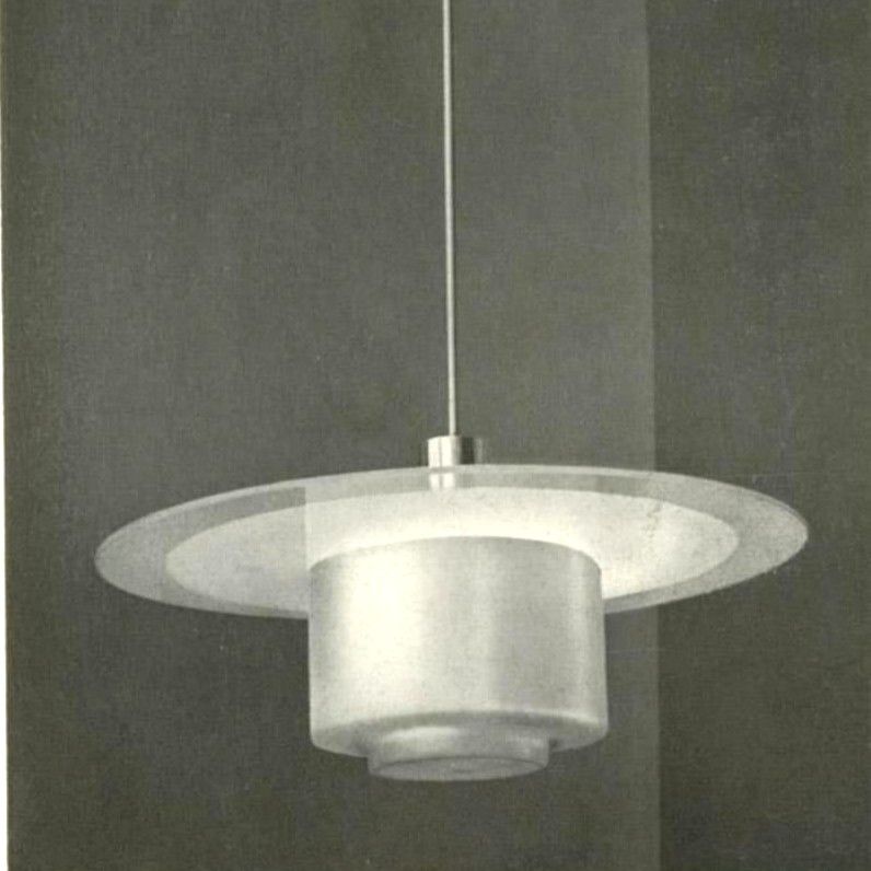 Dutch Modernist Gispen pendant lamp, GISO series no. 50, 1931