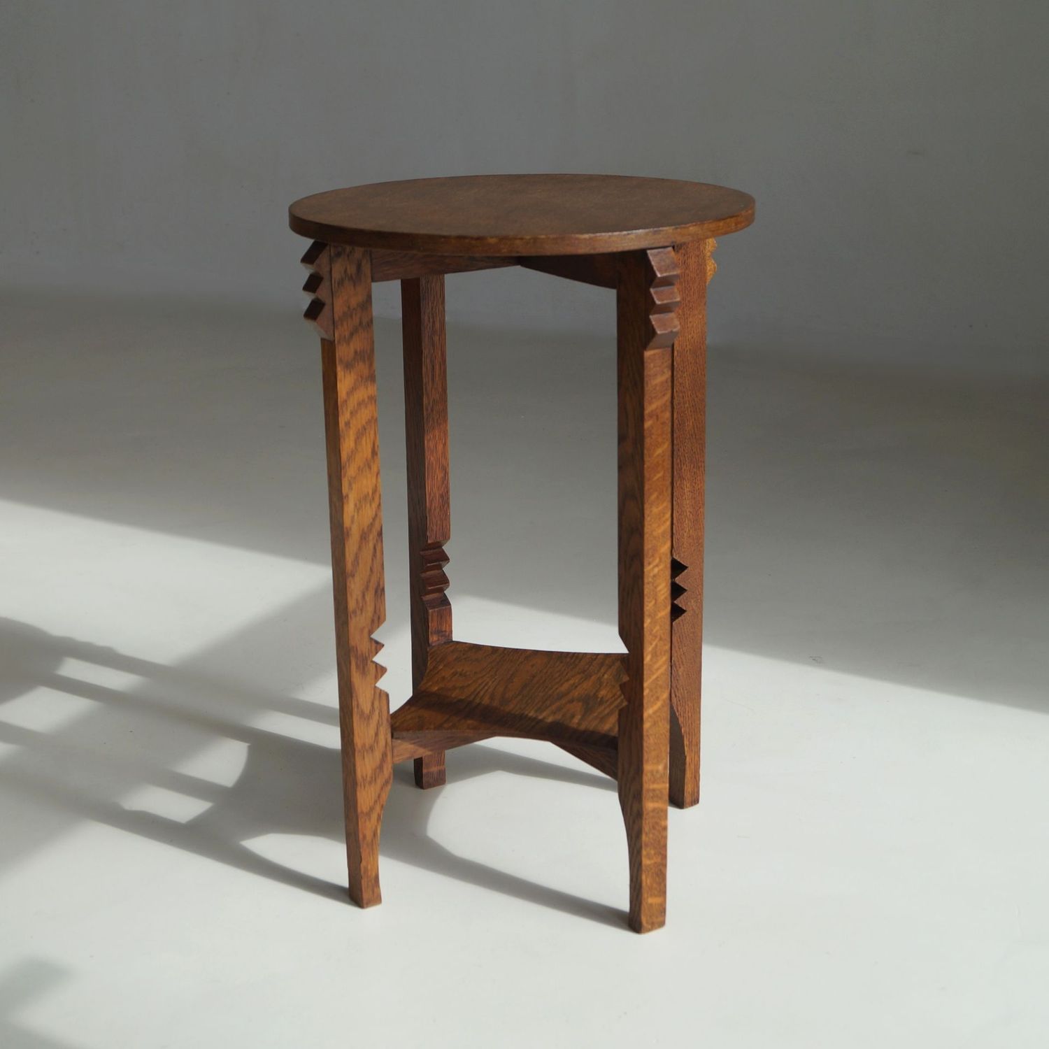 Dutch Amsterdam School Accent Table with Zig Zag details, 1920s