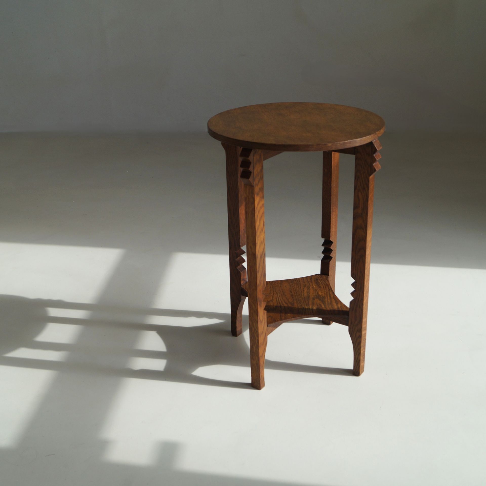 Dutch Amsterdam School Accent Table with Zig Zag details, 1920s