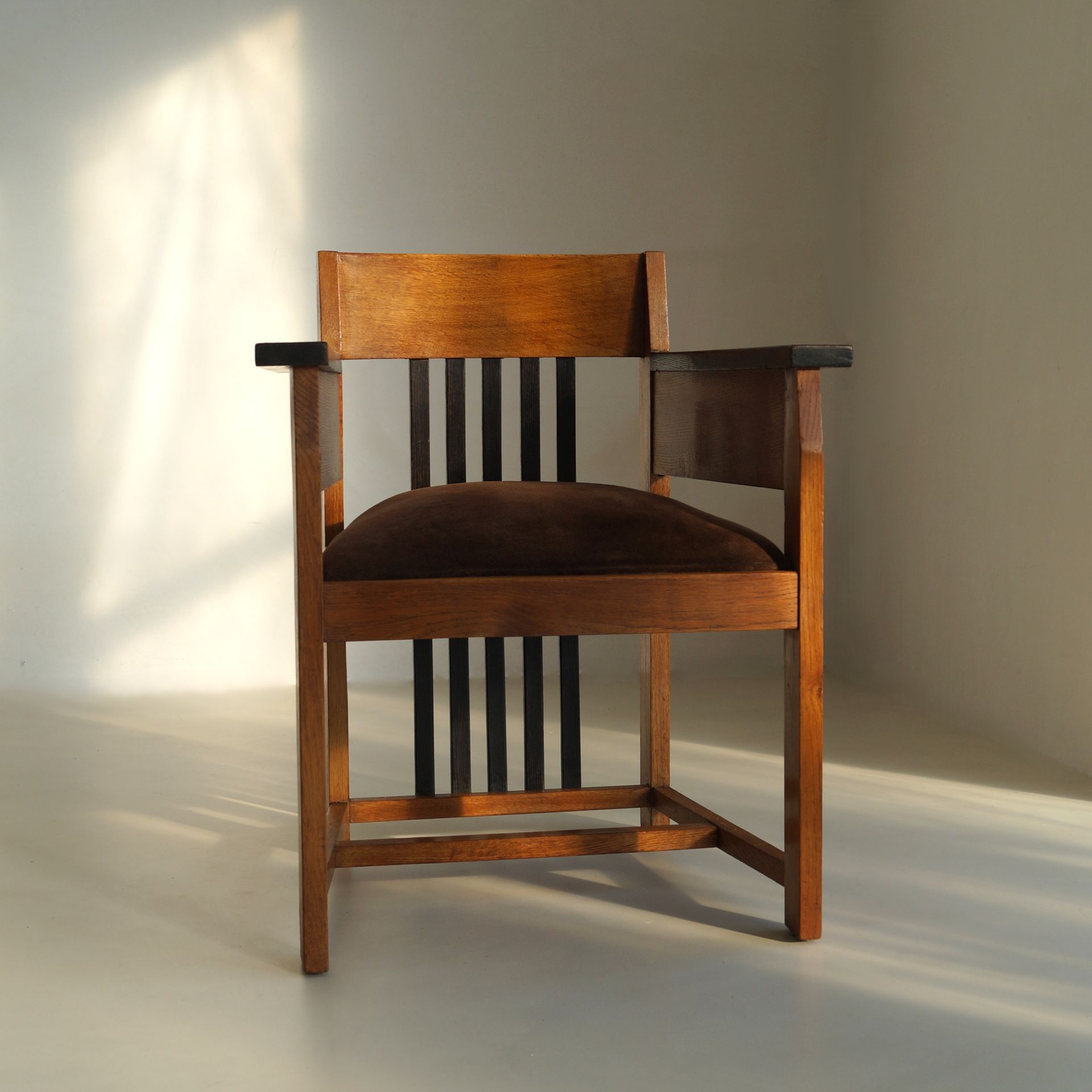 Dutch Art Deco Haagse School desk chair by Hendrik Wouda, 1920s