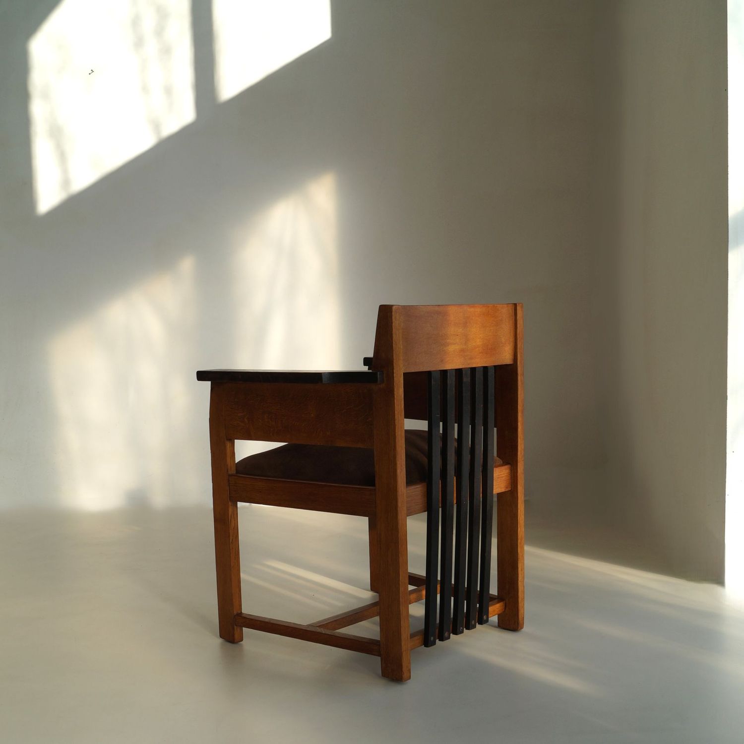 Dutch Art Deco Haagse School desk chair by Hendrik Wouda, 1920s