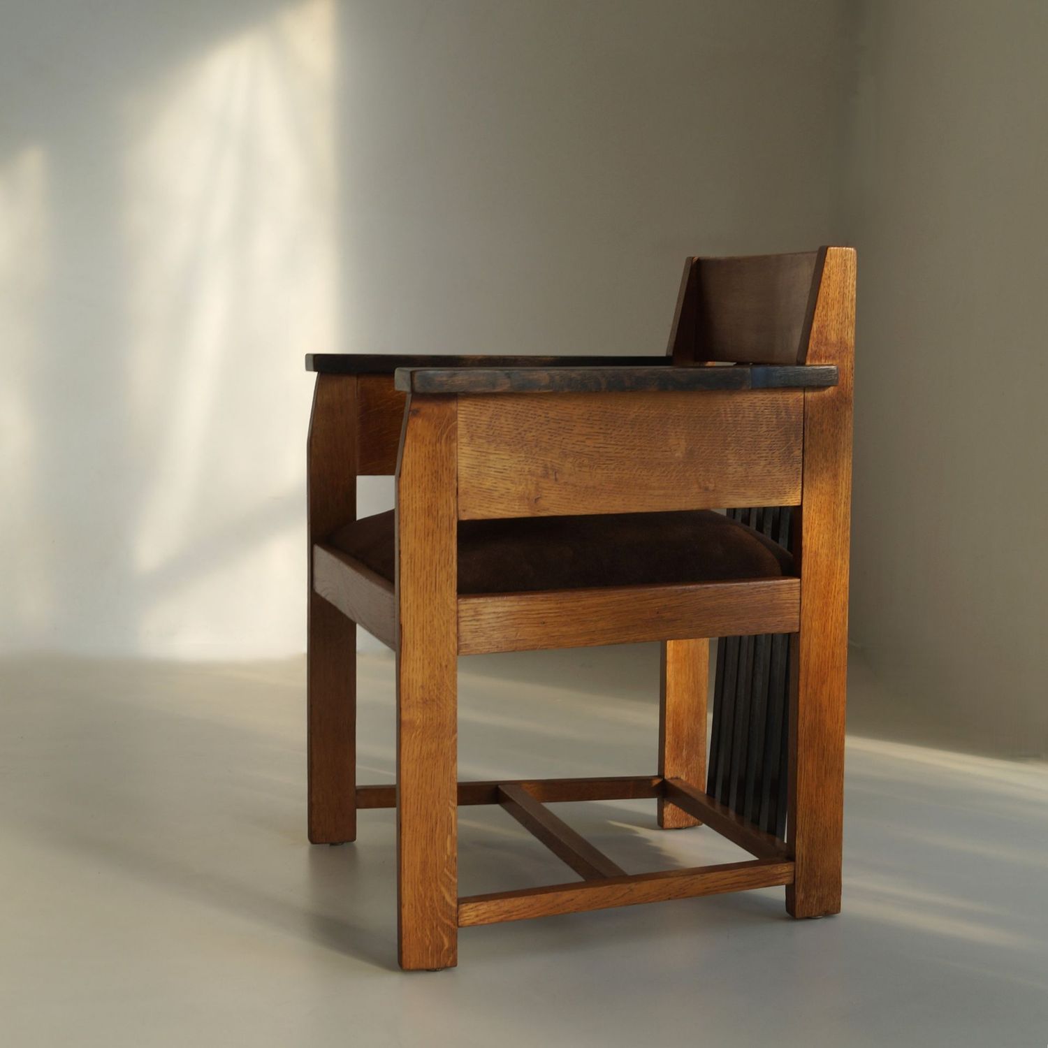 Dutch Art Deco Haagse School desk chair by Hendrik Wouda, 1920s