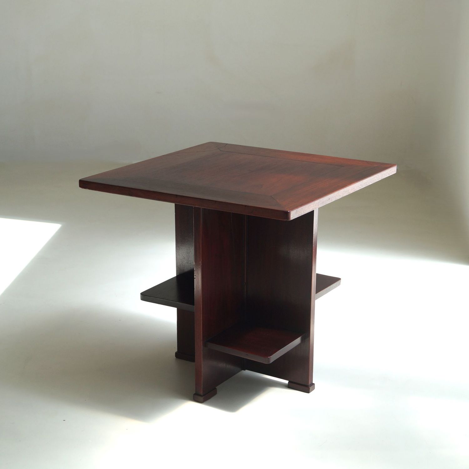 Dutch Art Deco Modernist Side Table in mahogany , 1920s Dutch Art Deco Modernist Side Table in mahogany , 1920s