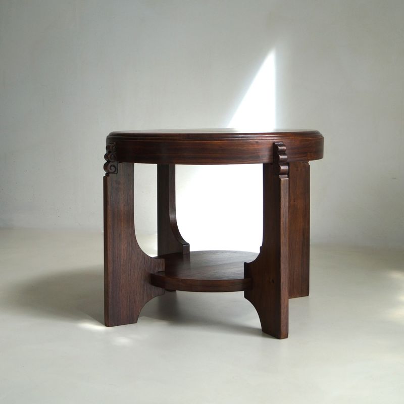 Monumental Dutch Art Deco Amsterdam School centre or side table, 1920s
