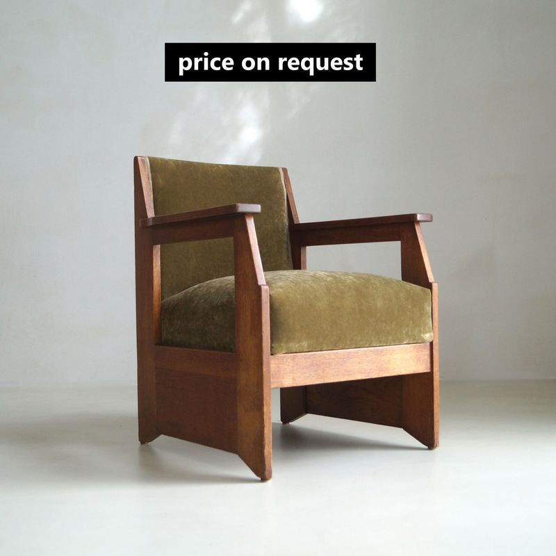 Dutch Art Deco Haagse School armchair by Hendrik Wouda for Pander, 1924